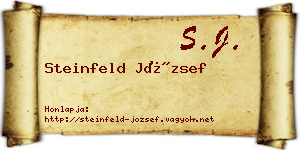 Steinfeld József névjegykártya